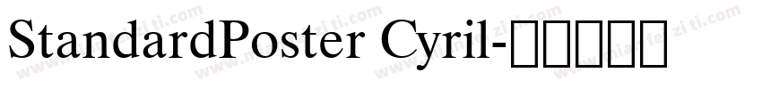 StandardPoster Cyril字体转换